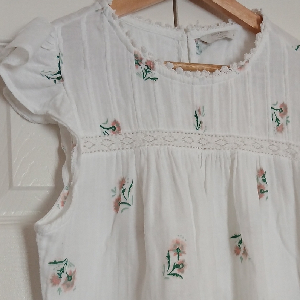 Lucky Brand White Floral Blouse - Picture 3 of 9